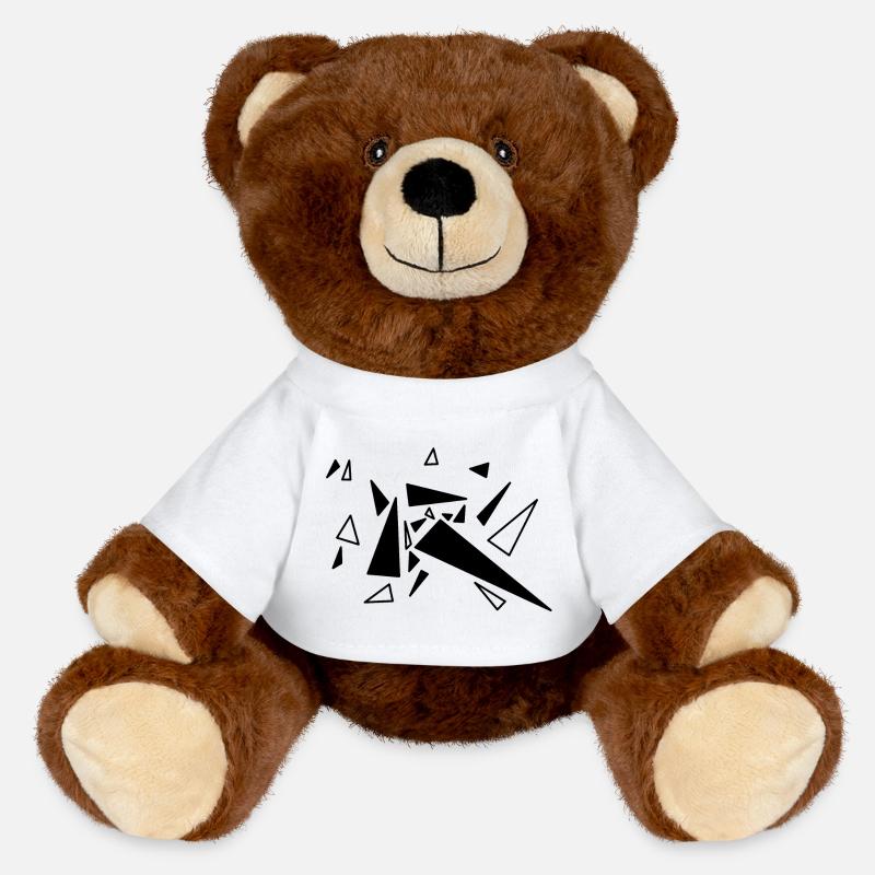 triangle - MiniFeet® RecycelBär® Teddy Bear Brown - white