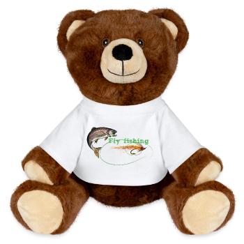 fly fishing - Nounours RecycelBär® marron - blanc - Devant