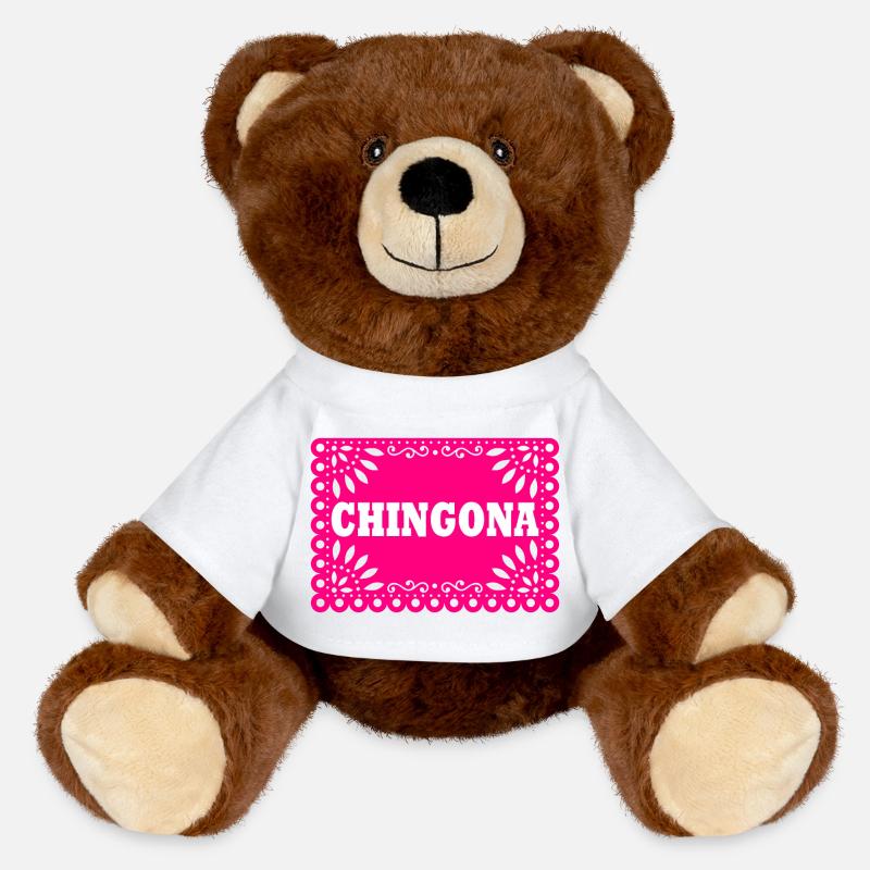 Chingona - MiniFeet® RecycelBär® Teddy Bear Brown - white