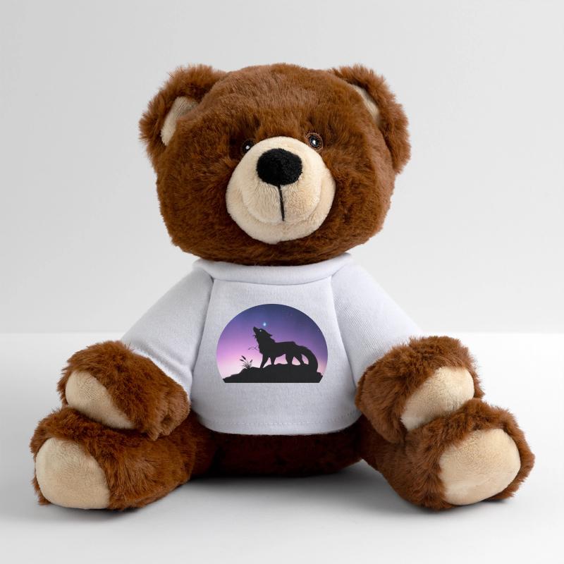 Die Reise eines Sternenwolfs - Silouhette Nocturne MiniFeet® RecycelBär® Braun