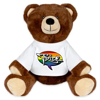 Orgueil! - Nounours RecycelBär® marron - blanc - Devant