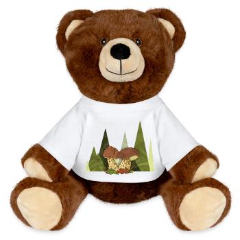 Pilze - MiniFeet® RecycelBär® Braun - Weiß - Vorne