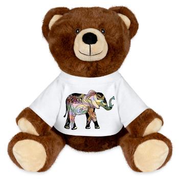 Éléphant - Nounours RecycelBär® marron - blanc - Devant