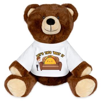 Let’s Taco About It - MiniFeet® RecycelBär® Teddy Bear Brown - white - Front