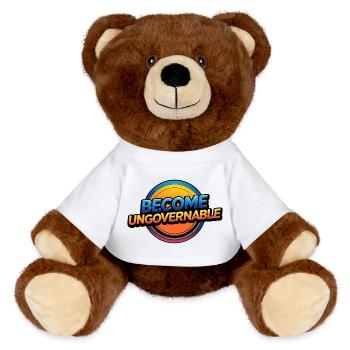 Devenir ingouvernable - Nounours RecycelBär® marron - blanc - Devant
