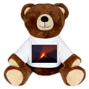 Intense Volcanic Eruption Fire Horse - MiniFeet® RecycelBär® Teddy Bear Brown - white - Front