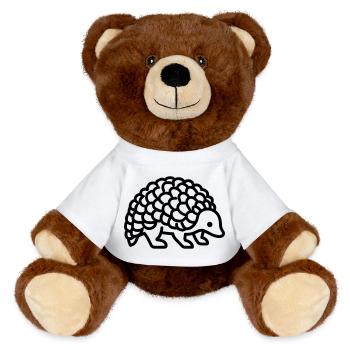 Schuppentier - MiniFeet® RecycelBär® Braun - Weiß - Vorne