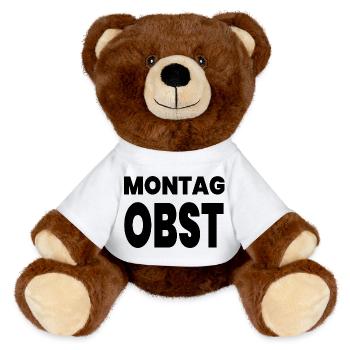 Obst - MiniFeet® RecycelBär® Braun - Weiß - Vorne