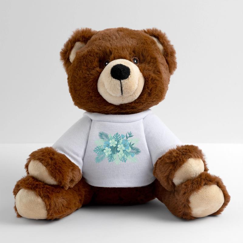 Composition florale de la sarcelle tropicale Nounours RecycelBär® marron