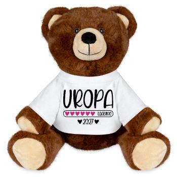 Arrière-grand-père 2027 chargement avec barre de chargement cœur - Nounours RecycelBär® marron - blanc - Devant
