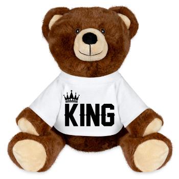 Roi - Nounours RecycelBär® marron - blanc - Devant