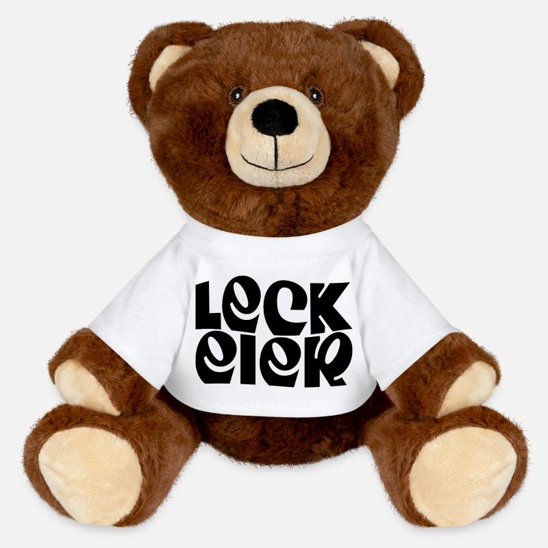 Lick Eggs - MiniFeet® RecycelBär® Teddy Bear Brown - white