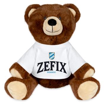 ZEFIX Bavarian Crest - MiniFeet® RecycelBär® Braun - Weiß - Vorne