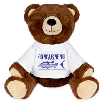 Concarneau Ville Close Thon - Nounours RecycelBär® marron - blanc - Devant