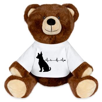 Hund - MiniFeet® RecycelBär® Braun - Weiß - Vorne