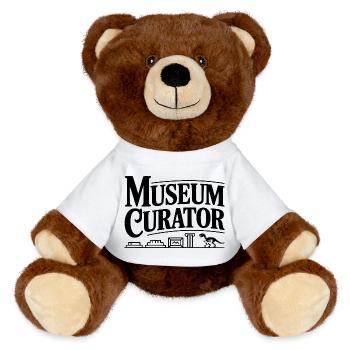 Conservateur du musée - Nounours RecycelBär® marron - blanc - Devant