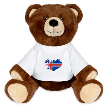 Island - MiniFeet® RecycelBär® Braun - Weiß - Vorne