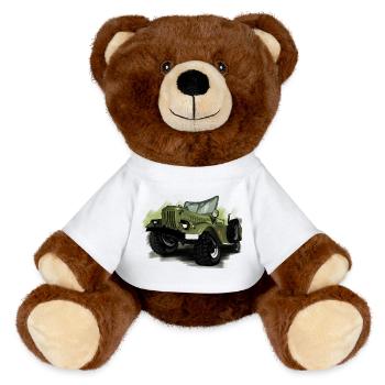GAZ 69 - MiniFeet® RecycelBär® Braun - Weiß - Vorne