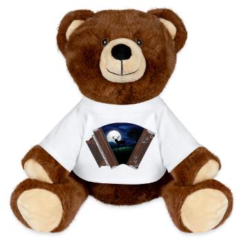 Styrian Accordion Moonlight | ZiachON! - MiniFeet® RecycelBär® Teddy Bear Brown - white - Front