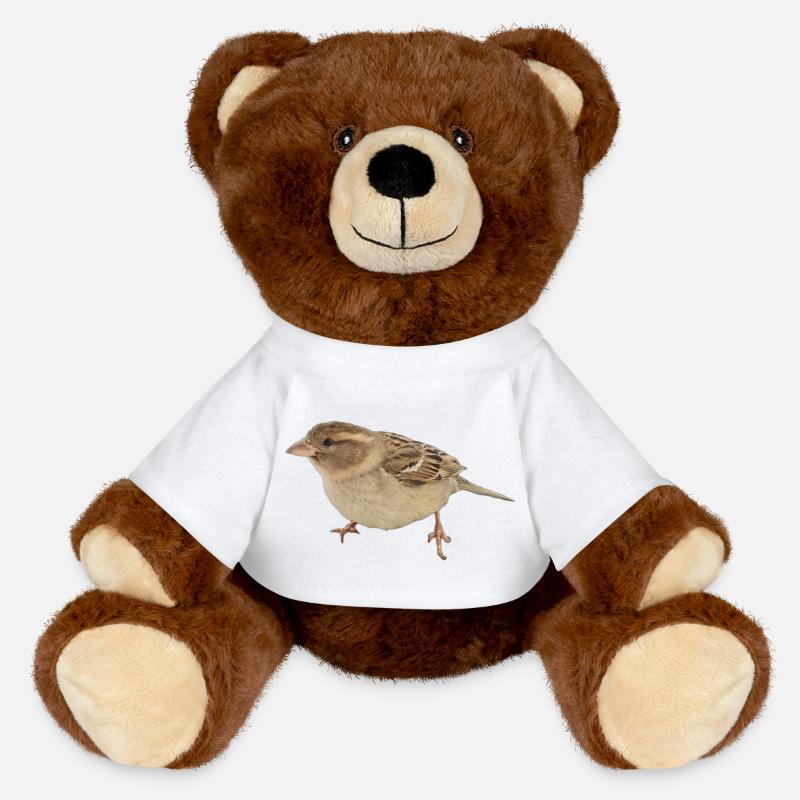 Vogel - MiniFeet® RecycelBär® Braun - Weiß