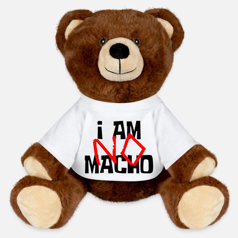 I am no macho - MiniFeet® RecycelBär® Teddy Bear Brown - white