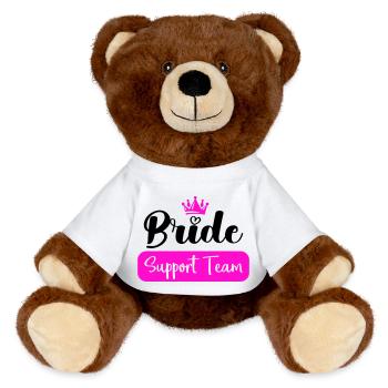 Équipe de soutien à la mariée - Nounours RecycelBär® marron - blanc - Devant