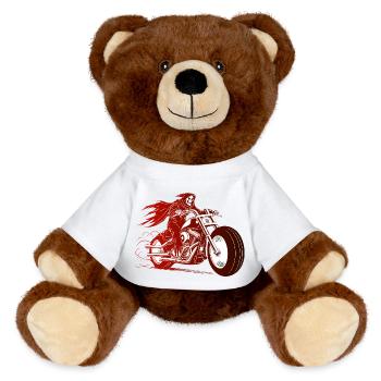 CRÂNE DE CAVALIER - Nounours RecycelBär® marron - blanc - Devant