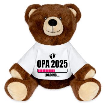 Opa 2025 loading - MiniFeet® RecycelBär® Braun - Weiß - Vorne