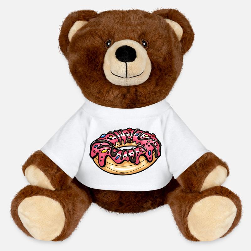 Donut lecker Backwerk bunt - MiniFeet® RecycelBär® Braun - Weiß
