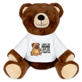 Chiot moins classe plus amusant - Nounours RecycelBär® marron - blanc - Devant