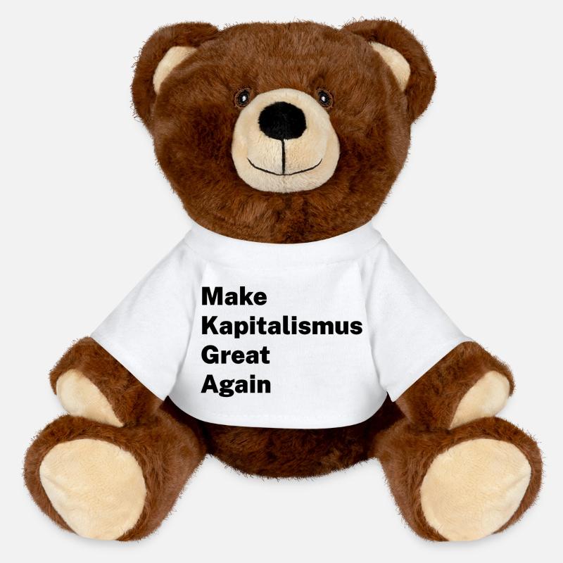 Make Kapitalism Great Again - MiniFeet® RecycelBär® Braun - Weiß