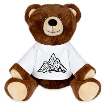 Mountains - MiniFeet® RecycelBär® Teddy Bear Brown - white - Front
