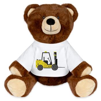 Chariot élévateur - Nounours RecycelBär® marron - blanc - Devant