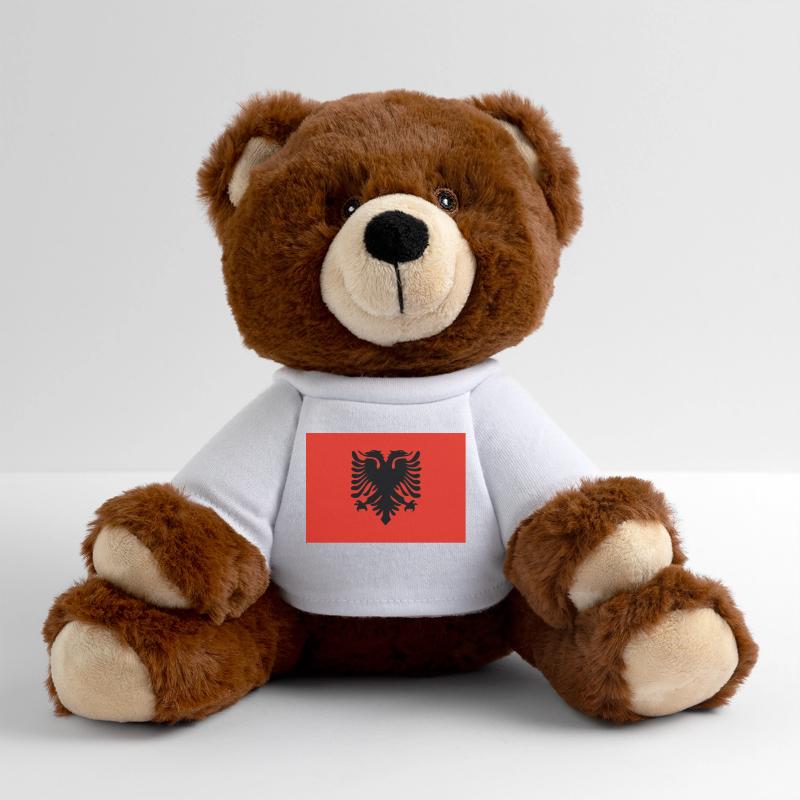 Conception du drapeau de l’aigle albanais Nounours RecycelBär® marron