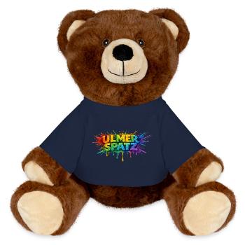 UlmerSpatz Rainbow - MiniFeet® RecycelBär® Teddy Bear Brown - french navy - Front