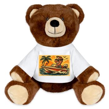 Bateau rapide - Nounours RecycelBär® marron - blanc - Devant