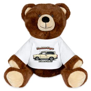 Der letzte Wagen Vintage Kombi - MiniFeet® RecycelBär® Braun - Weiß - Vorne