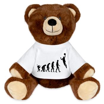 Basketball - Basket Ball - Game - Sport - Player - MiniFeet® RecycelBär® Braun - Weiß - Vorne