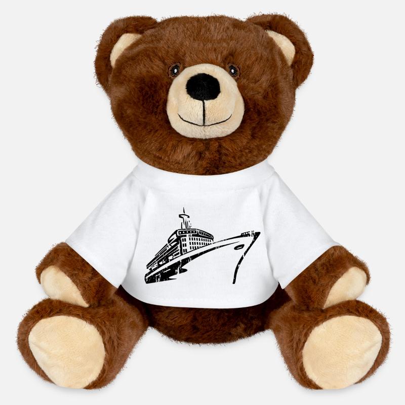 Cruise Ship Cruise Ship Luxury - MiniFeet® RecycelBär® Teddy Bear Brown - white
