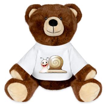 Susi Schneck répand la bonne humeur - Nounours RecycelBär® marron - blanc - Devant