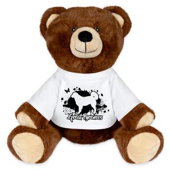 Grande race de chien des Pyrénées Wilsigns - Nounours RecycelBär® marron - blanc - Devant