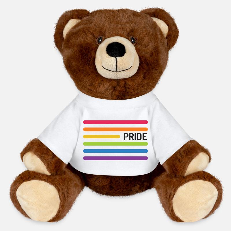 LGBT Pride Month - Pride! - MiniFeet® RecycelBär® Teddy Bear Brown - white