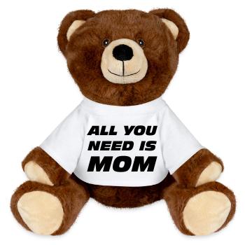 Alles, was du brauchst, ist Mama - MiniFeet® RecycelBär® Braun - Weiß - Vorne