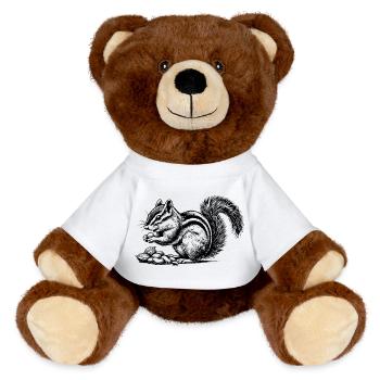 Chipmunk - MiniFeet® RecycelBär® Teddy Bear Brown - white - Front