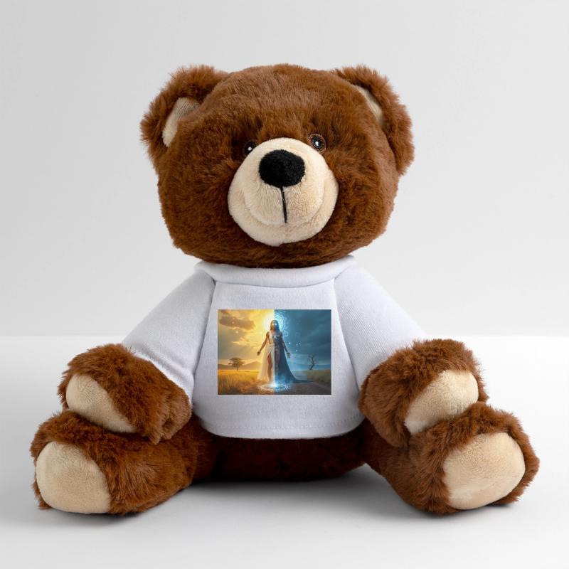 Adroa – Lugbara god of duality, light and shadow MiniFeet® RecycelBär® Teddy Bear Brown