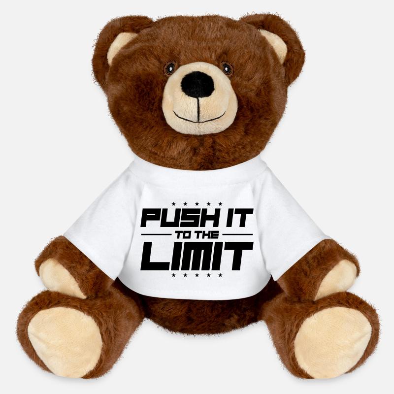 Push It To The Limit - MiniFeet® RecycelBär® Teddy Bear Brown - white