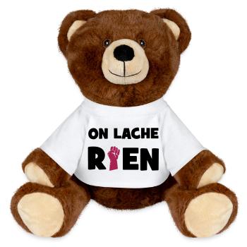 On lâche rien ! - Nounours RecycelBär® marron - blanc - Devant