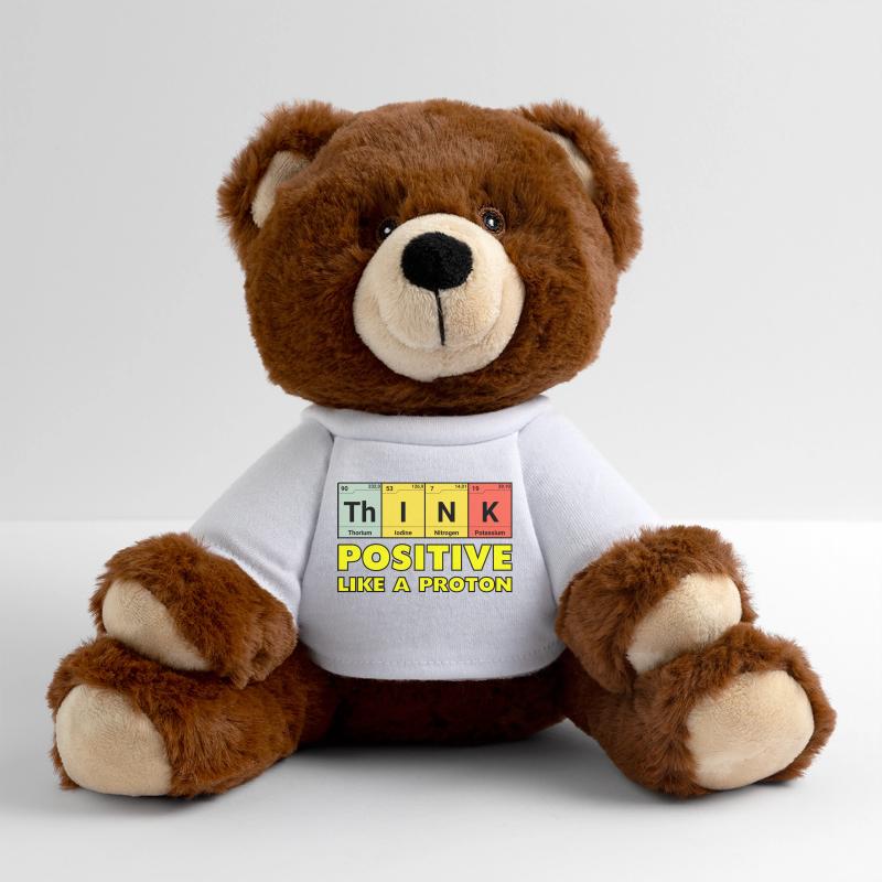 Denke Positiv, wie ein Proton MiniFeet® RecycelBär® Braun