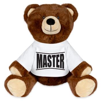 maître esclave BDSM bondage domine fétiche maîtresse - Nounours RecycelBär® marron - blanc - Devant