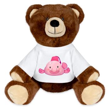 Blobfish - MiniFeet® RecycelBär® Teddy Bear Brown - white - Front